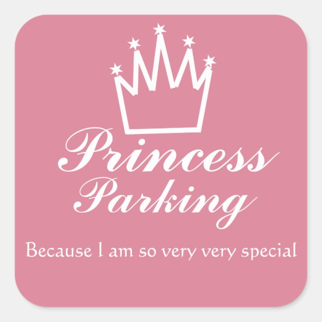 Sticker Carré Stationnement de princesse (Devant)