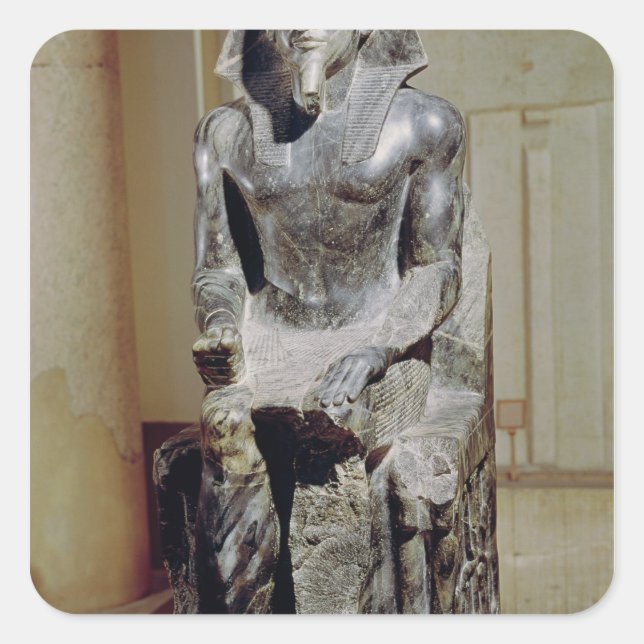 Sticker Carré Statue de Khafre (Devant)