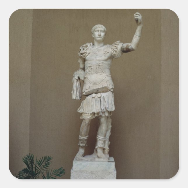 Sticker Carré Statue de l'empereur Trajan (53-117 après J.-C.) ( (Devant)