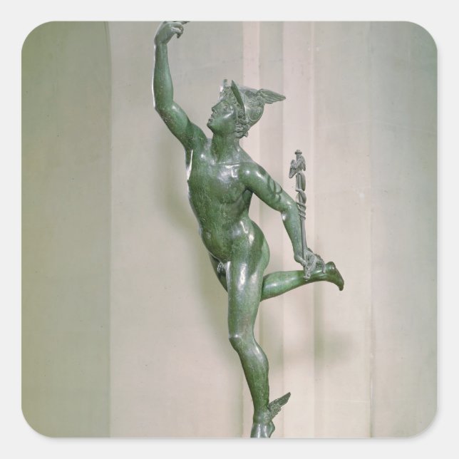 Sticker Carré Statue du mercure (Devant)
