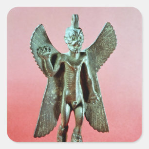 Sticker Carré Statuette de Pazuzu, un démon assyrien de vent