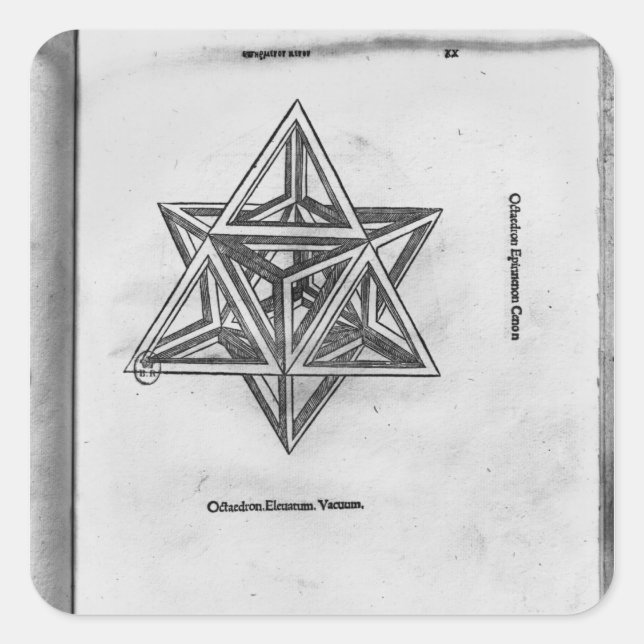Sticker Carré Stella octangula, de 'De Divina Proportione' (Devant)