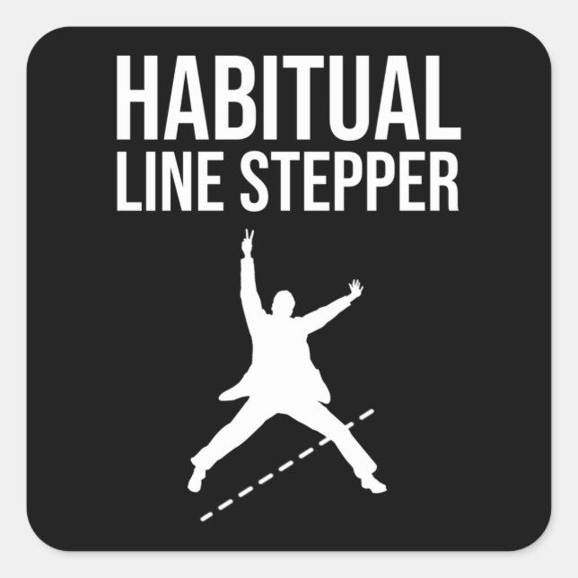 Sticker Carré Stepper de ligne Habituelle (Devant)