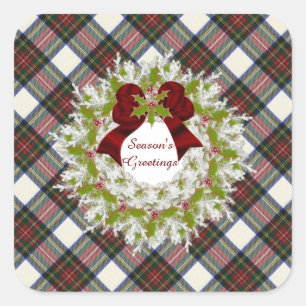 Sticker Carré Stewart Dress Modern Original Tartan écossais