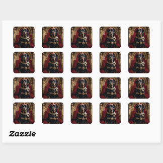 Sticker Carré "Sticker chien mignon - Parfait pour les Amoureux 