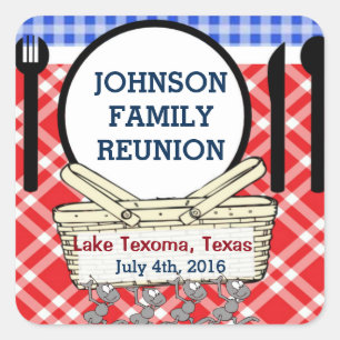 Sticker Carré Stickr modèle - Bleu R, W