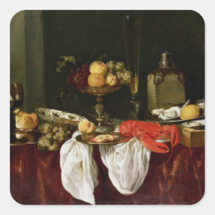 Sticker Carré Still Life avec homard