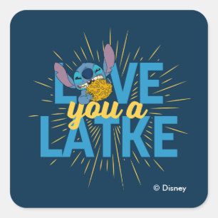 Sticker Carré Stitch   Love You a Latke