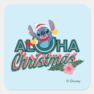 Sticker Carré Stitch  Noël d'Aloha