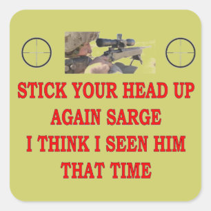 STICKER CARRÉ STOCK VOTRE TÊTE À NOUVEAU SARGE