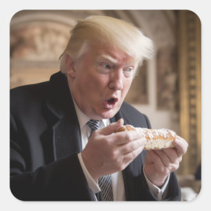 Sticker Carré Stollen Pain Trump Plaisanter
