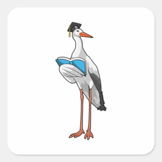 Sticker Carré Stork as Teacher (Devant)