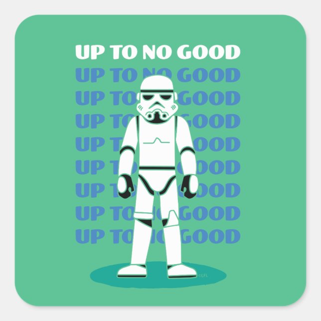 Sticker Carré Stormtrooper | Prépare un mauvais coup (Devant)