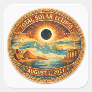 Sticker Carré Style Mosaïque 2027 Eclipse