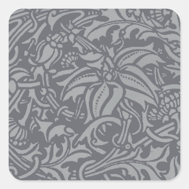 Sticker Carré Style Scottish Thistle Knot William Morris (Devant)