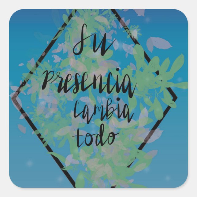 Sticker Carré Su presencia (Sa présence) (Devant)
