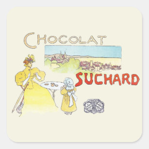 Sticker Carré Sucre de bonbons victoriens au chocolat français