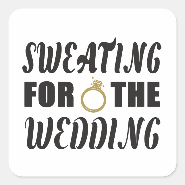 Sticker Carré Sueur pour le Mariage (Devant)