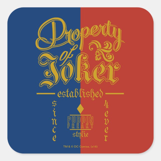 Sticker Carré Suicide Squad | Freaky (Devant)