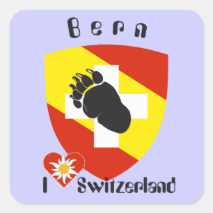 Sticker Carré Suisse Svizzera Svizra Switzerland Kleber