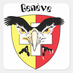 Sticker Carré Suisse Svizzera Svizra Switzerland Kleber