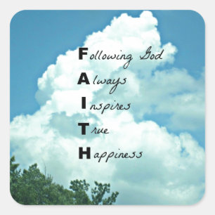 Sticker Carré Suivez Dieu...