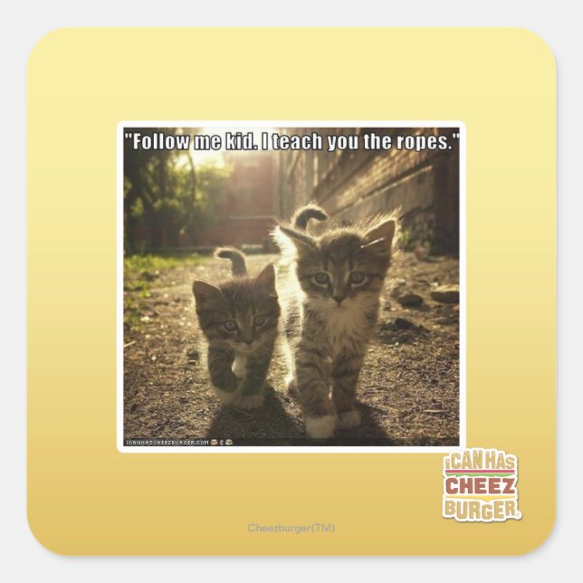 Sticker Carré Suivez-moi mon enfant (Devant)