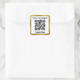 Sticker Carré Suivez-nous sur Instagram Business QR Code Modèle