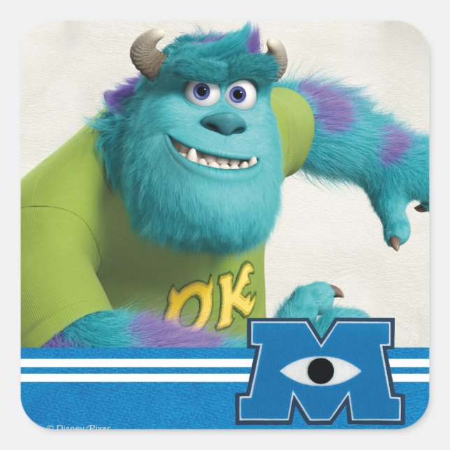 Sticker Carré Sulley Running (Devant)
