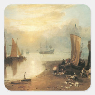 Sticker Carré Sun Rising Through Vapor par Joseph Turner
