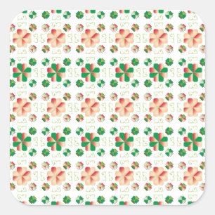 Sticker Carré SUN traditionnel letton motif géométrique X