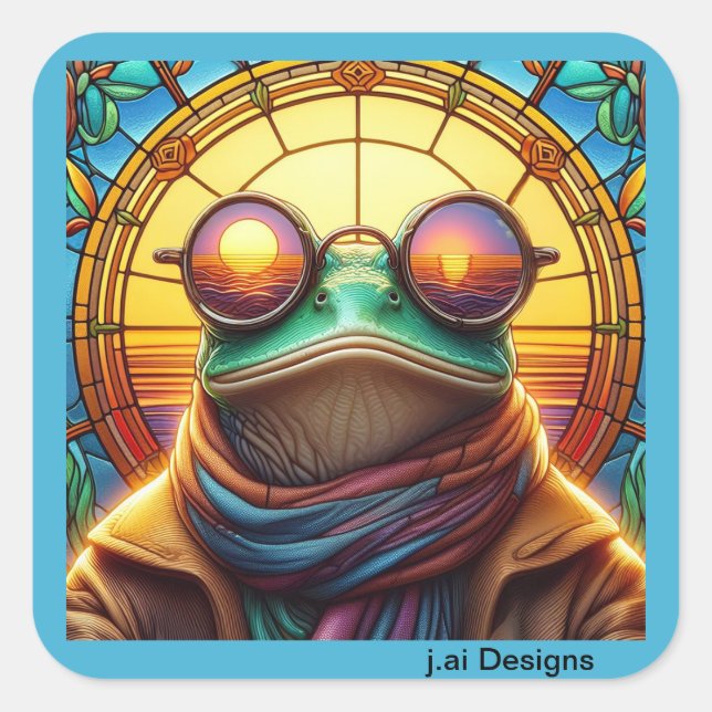 Sticker Carré Sundown Swagger (Devant)