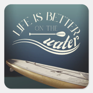 Sticker Carré SUP stand up paddle décoration
