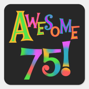 Sticker Carré Super 75 T-shirts et cadeaux d'anniversaire