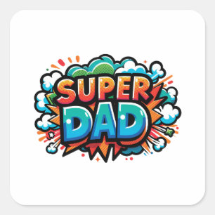 Sticker Carré Super papa