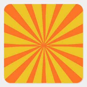 Sticker Carré Super Retro Gold & Orange Arrière - plan