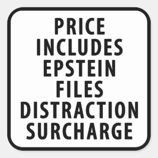 Sticker Carré Supplément de distraction du dossier Epstein