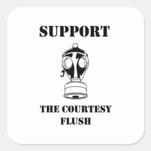 Sticker Carré Support De La Flush Gracieuse