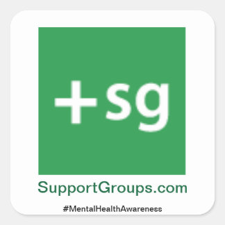 Sticker Carré SupportGroups.com #MentalHealthAwareness