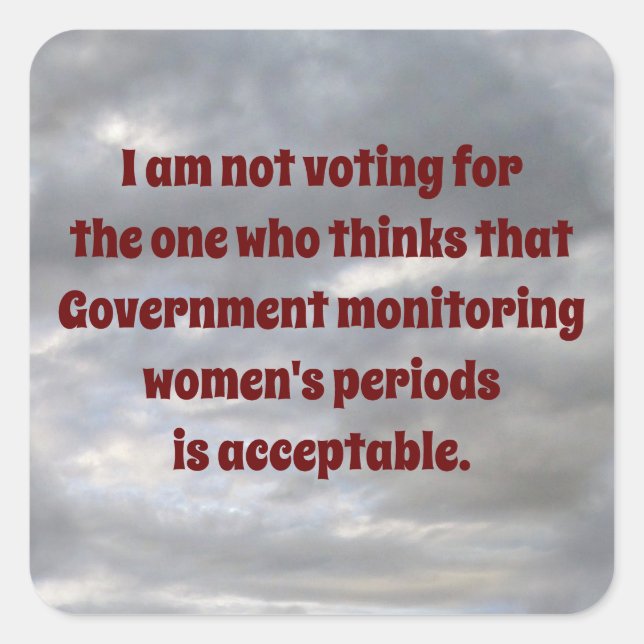 Sticker Carré Surveillance du gouvernement (Devant)