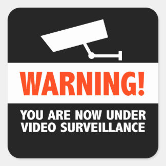 Sticker Carré Surveillance vidéo