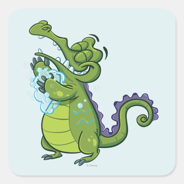 Sticker Carré Swampy - Se laver au niveau suivant (Devant)