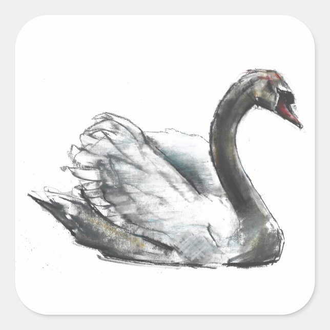 Sticker Carré Swan (Devant)