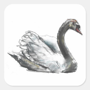 Sticker Carré Swan