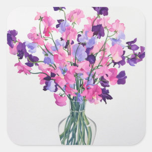 Sticker Carré Sweetpeas 2007