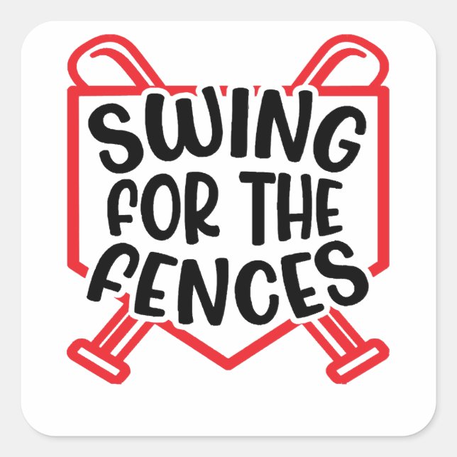Sticker Carré Swing Pour Les Clôtures De Baseball Softball Fille (Devant)