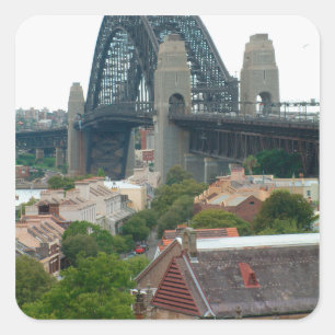 Sticker Carré Sydney, Australie. Harbour Bridge.