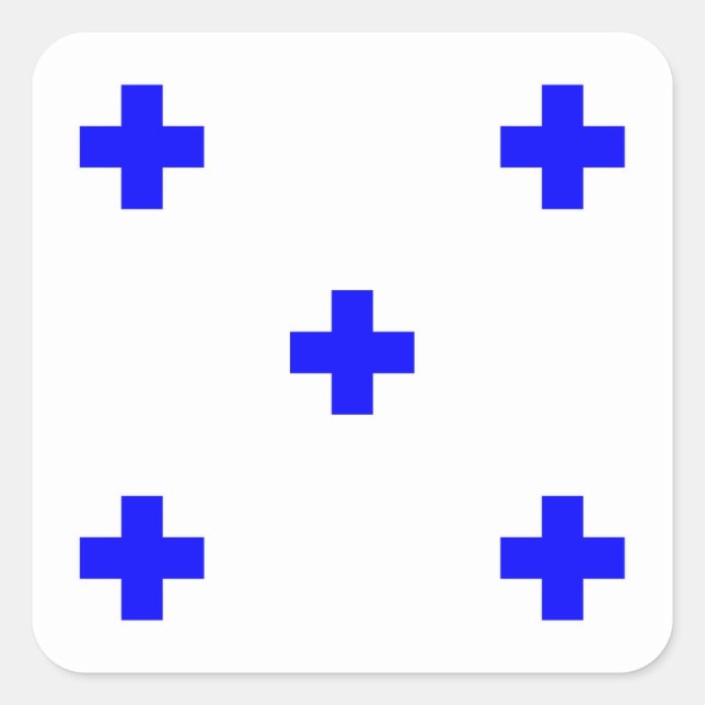 Sticker Carré symbole alphabétique maritime zéro (Devant)