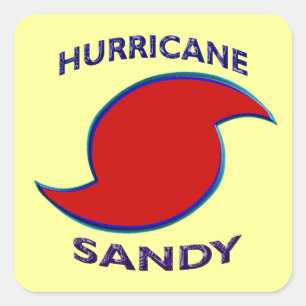 Sticker Carré Symbole de l'ouragan Sandy