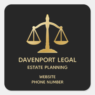 Sticker Carré Symbole de maison or élégant Design immobilier pet